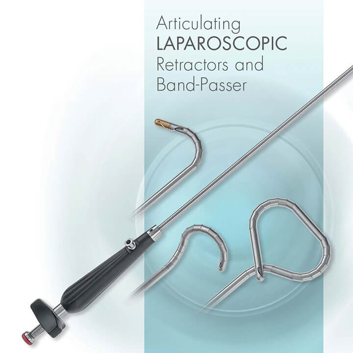 Articulating laparoscopic retractors and band-passer - Alphameditec