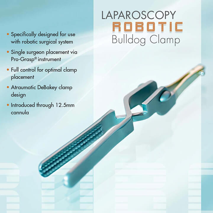 Laparoscopy robotic bulldog clamp - Alphameditec