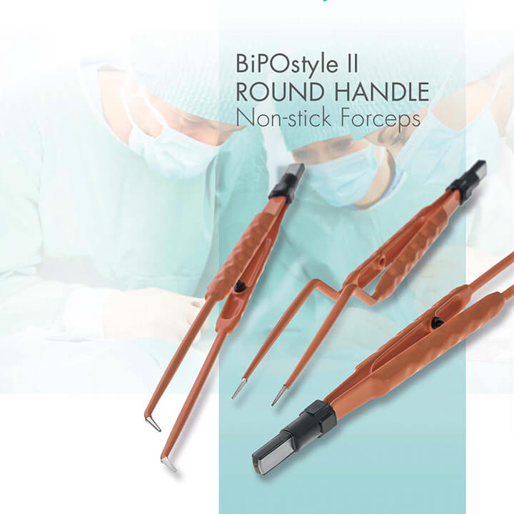 Round handle non-stick forceps - Alphameditec